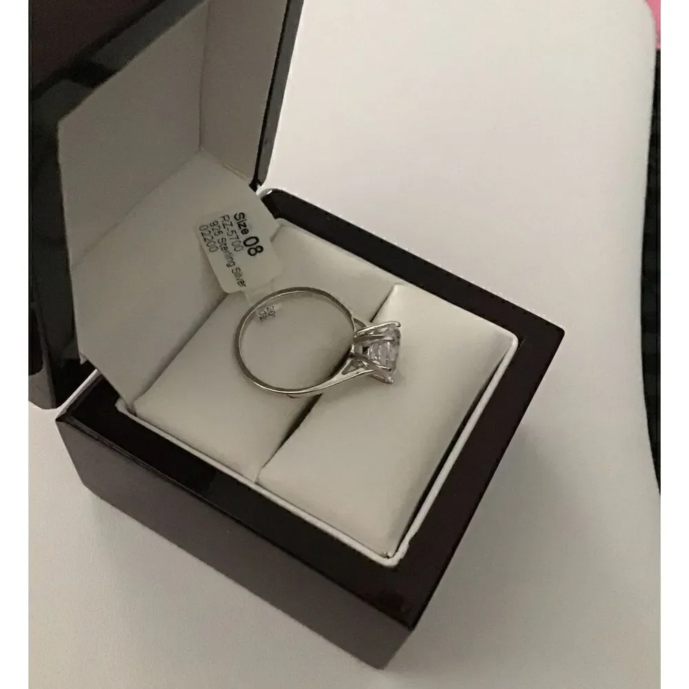 2Ct Round Cut Solitaire Sim Diamond Bridal/Engagement Ring Sz 9